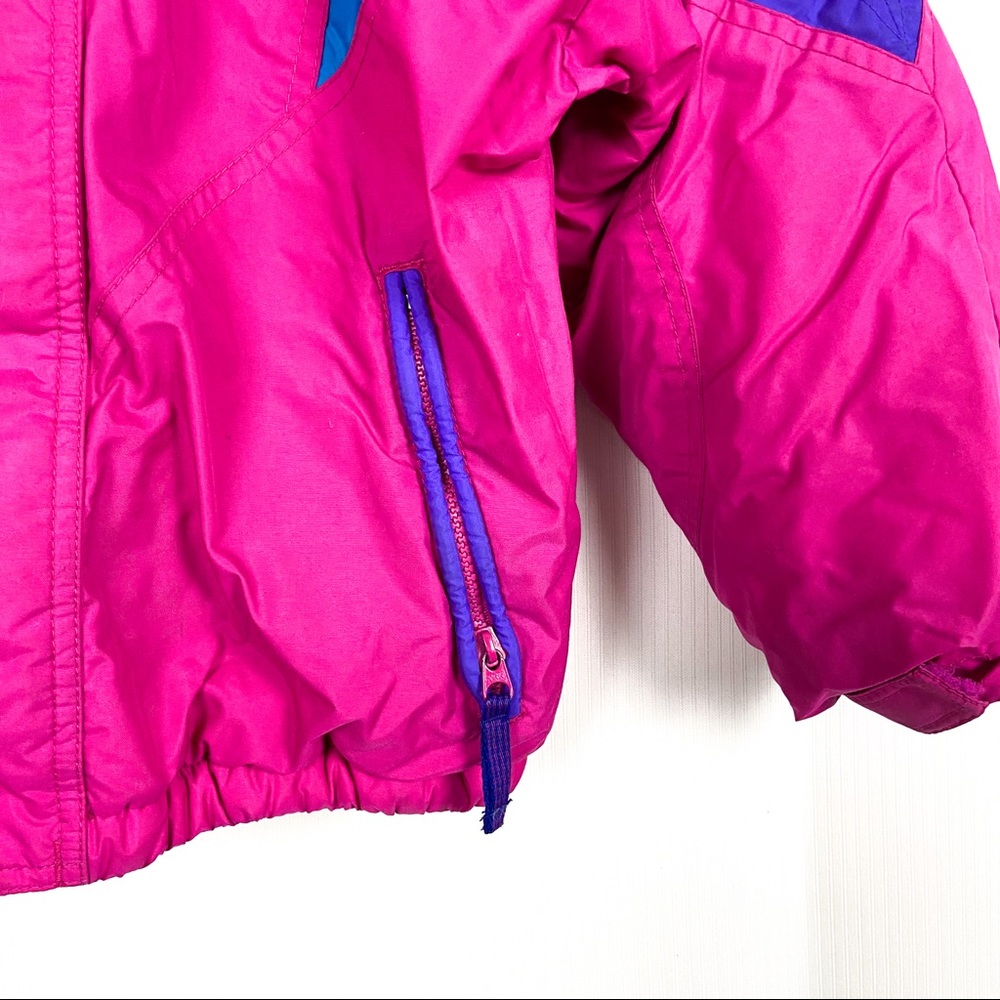 Columbia Girls Hooded Coat Parka Pink Blue Size 10/12 - Picture 7 of 10